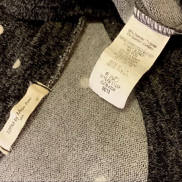 12 pm by Mon Ami knit top tunic sueded trim and elbows Medium - Picture 5 of 5